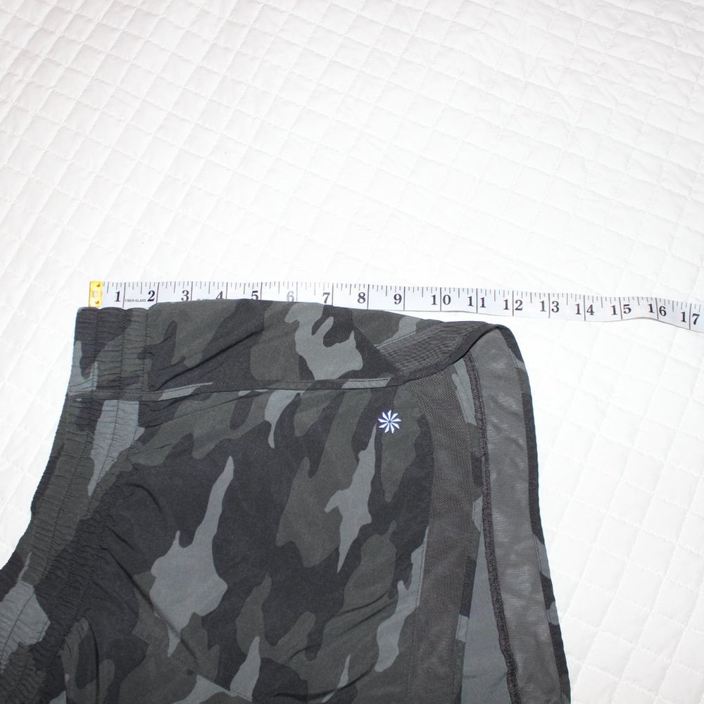 Athleta Green and Gray Camo Athletic Shorts - Picture 5 of 9